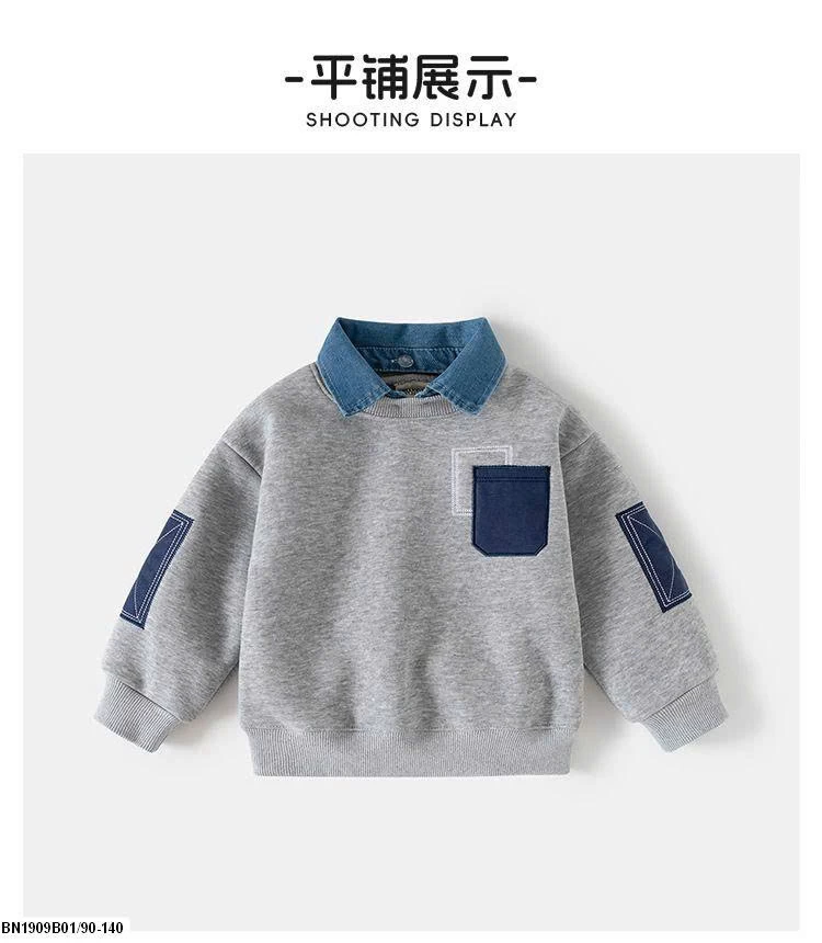 ÁO NỈ CỔ POLO JEAN