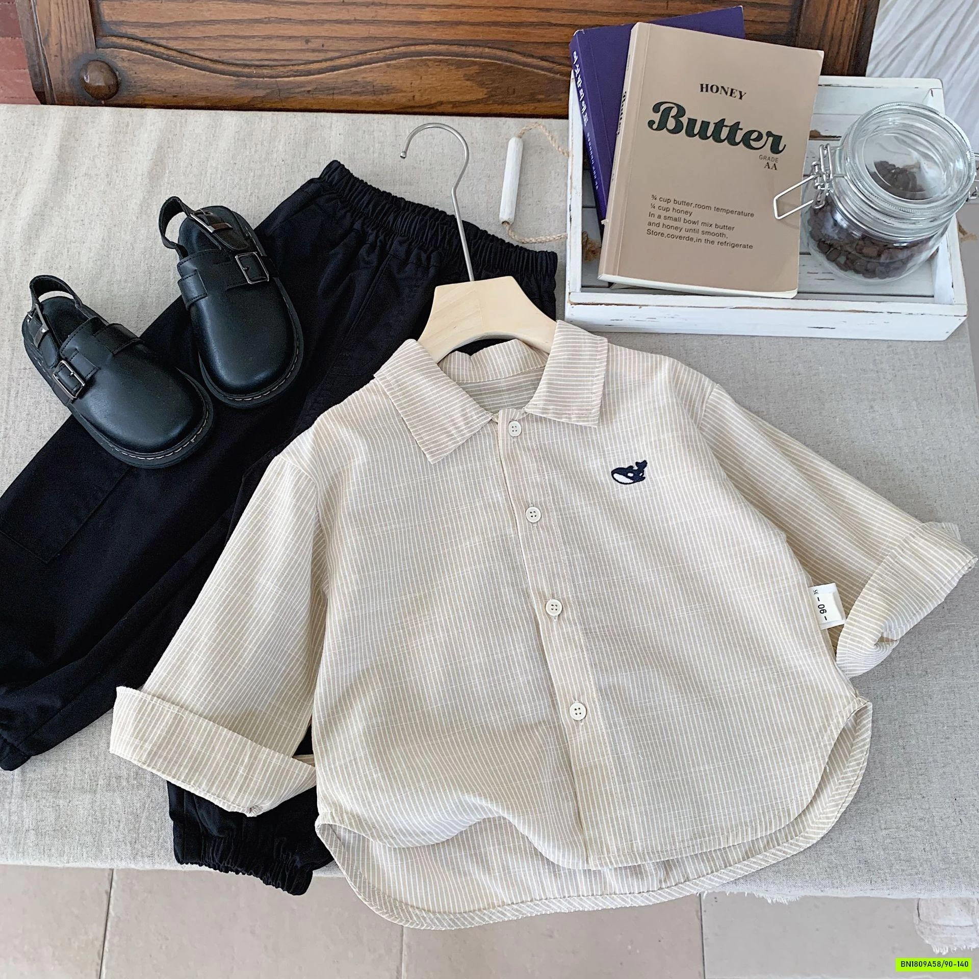 SƠ MI DÀI TAY LOGO CÁ HEO