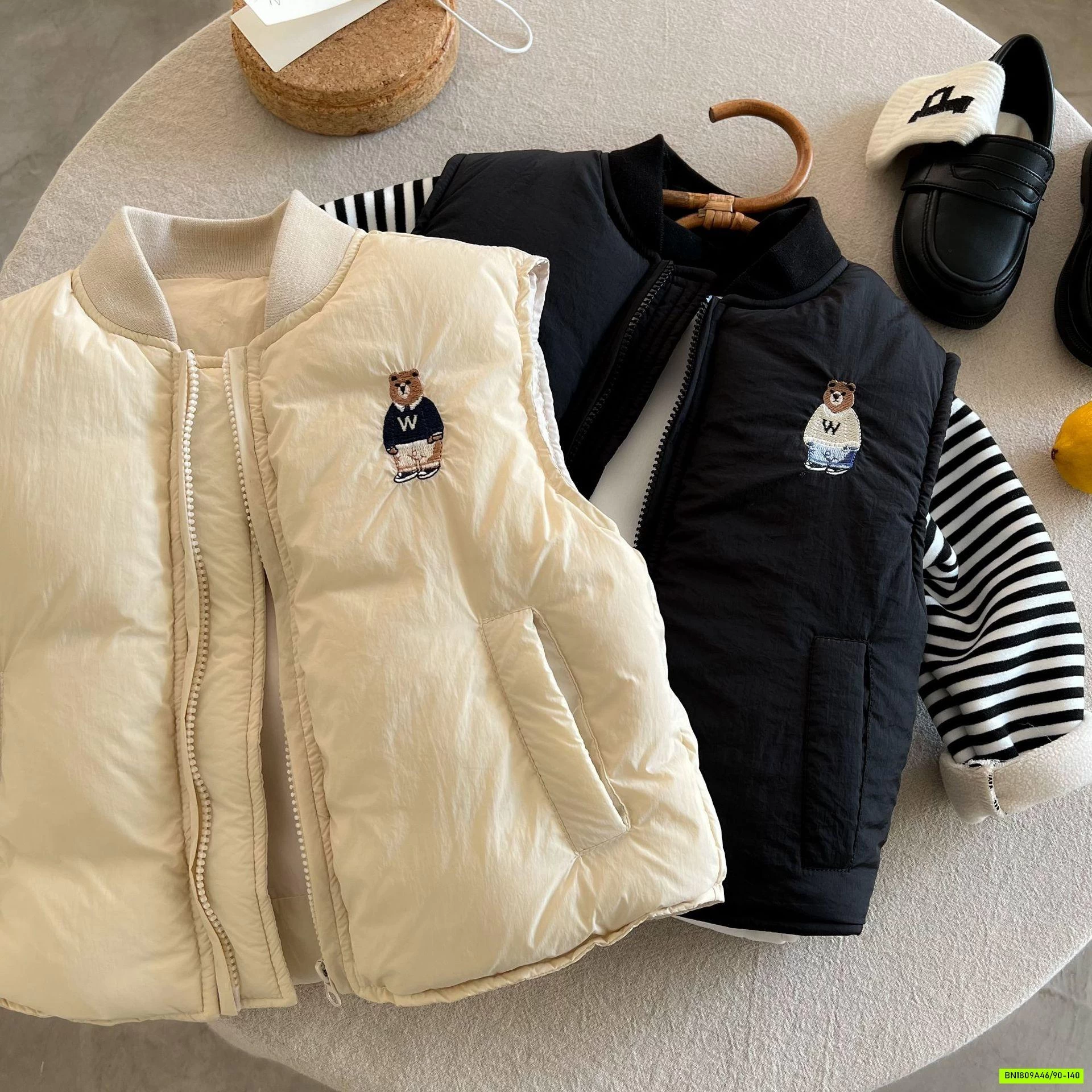 GILE PHAO THÊU LOGO GẤU MMY