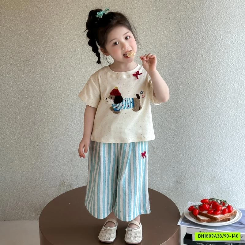 SÉT CROPTOP QUẦN SUÔNG CÚN