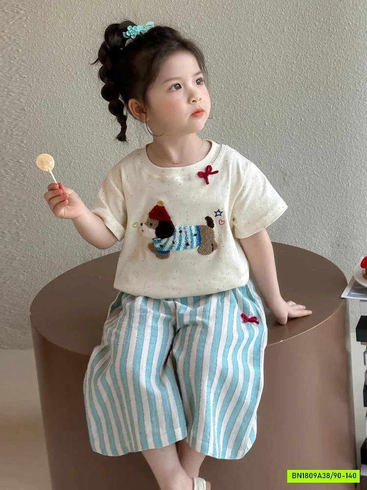 SÉT CROPTOP QUẦN SUÔNG CÚN