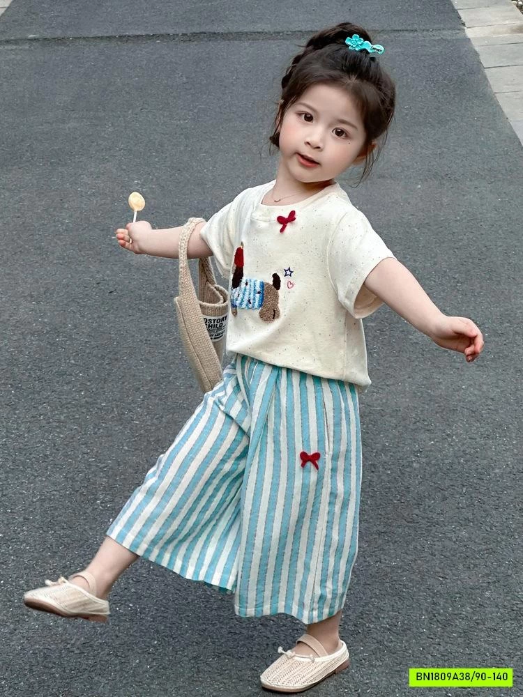 SÉT CROPTOP QUẦN SUÔNG CÚN