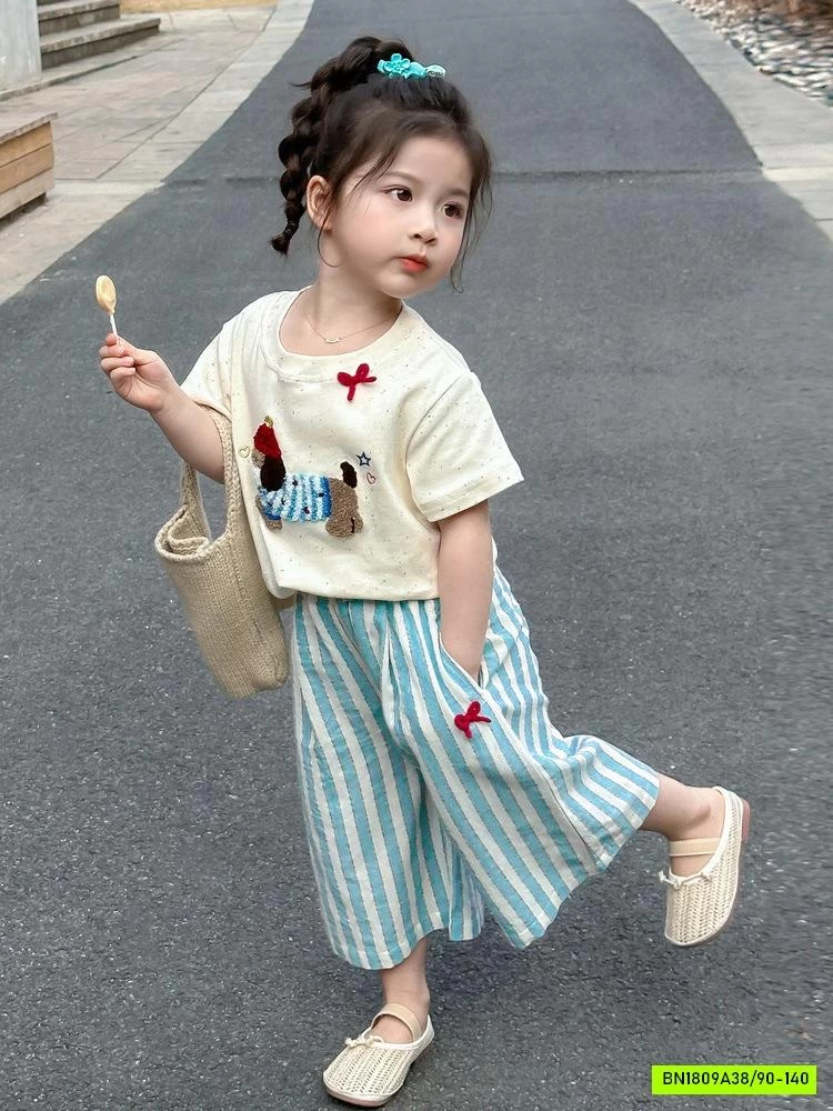 SÉT CROPTOP QUẦN SUÔNG CÚN