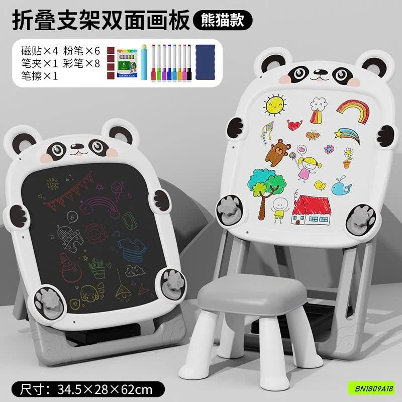 BẢNG VẼ 2 MẶT KÈM GHẾ CHO BÉ