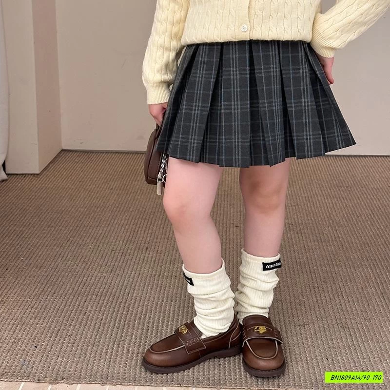 CHÂN VÁY XẾP LY CARO 25G059 AMBB