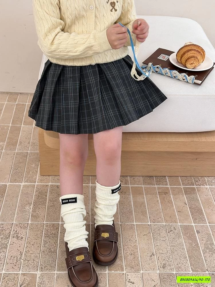 CHÂN VÁY XẾP LY CARO 25G059 AMBB