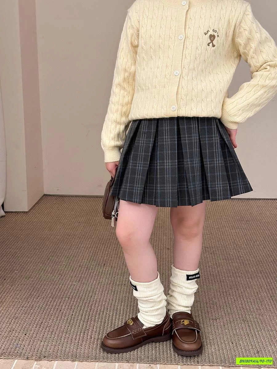 CHÂN VÁY XẾP LY CARO 25G059 AMBB