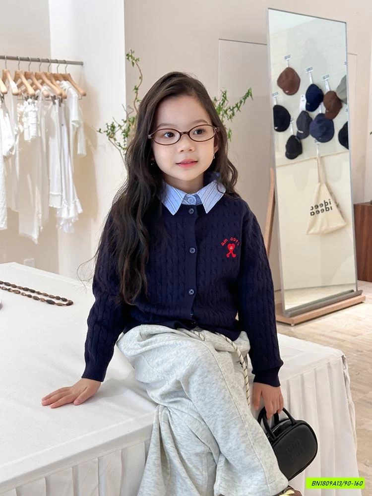 CARDIGAN LEN VẶN THỪNG 25G096 AMBB