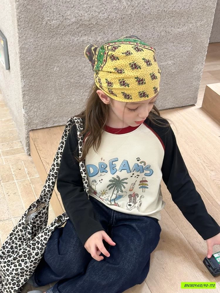 ÁO THUN IN HÌNH PHỐI MÀU TAY 25G062 AMBB