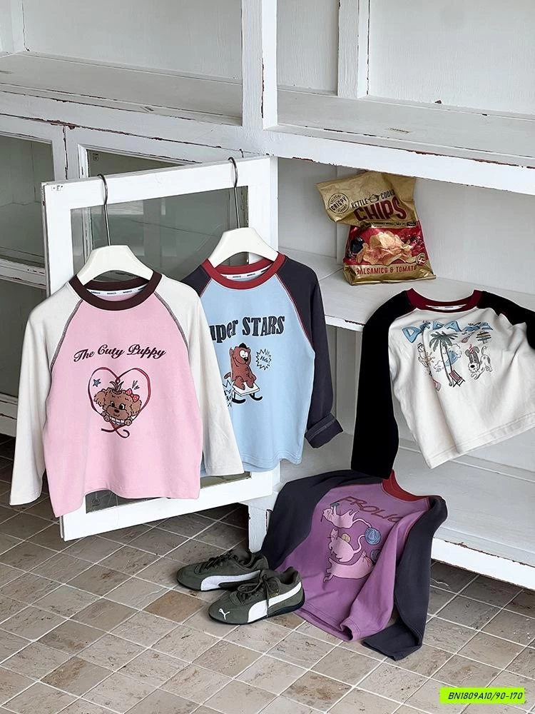 ÁO THUN IN HÌNH PHỐI MÀU TAY 25G062 AMBB