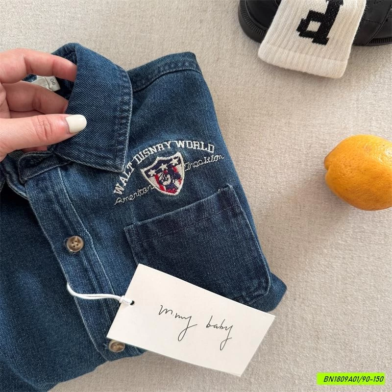 KHOÁC SƠ MI DENIM THÊU GẤU MMY