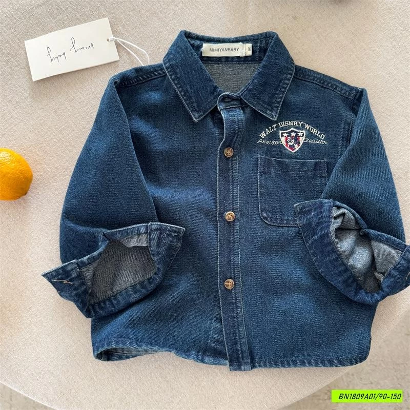KHOÁC SƠ MI DENIM THÊU GẤU MMY