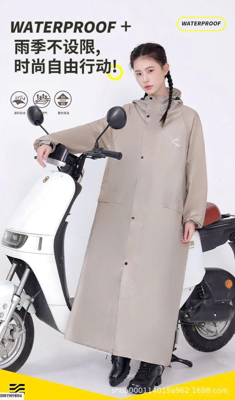 Áo mưa măng tô dáng rộng