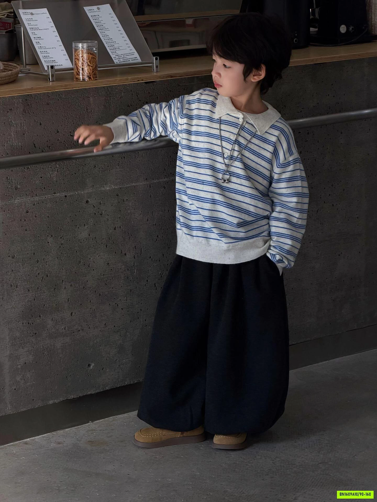 POLO LEN KẺ XANH FANSHU