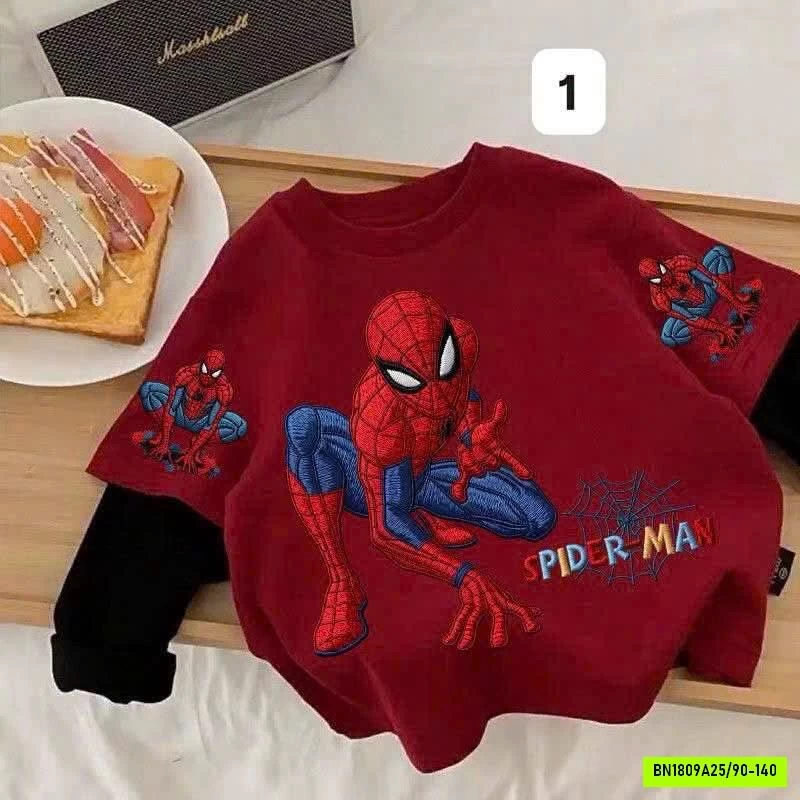 ÁO THUN SPIDERMAN GIẢ 2 LỚP