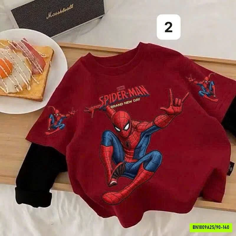 ÁO THUN SPIDERMAN GIẢ 2 LỚP