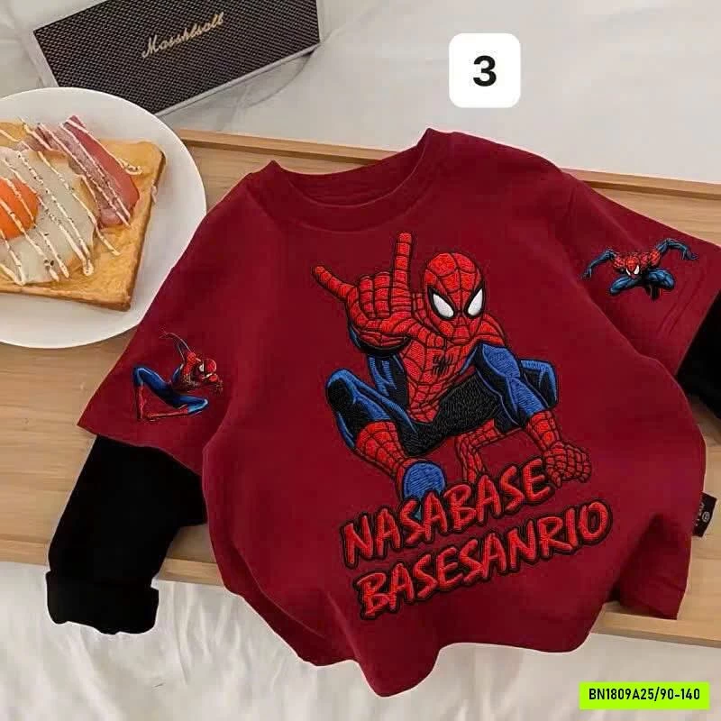 ÁO THUN SPIDERMAN GIẢ 2 LỚP