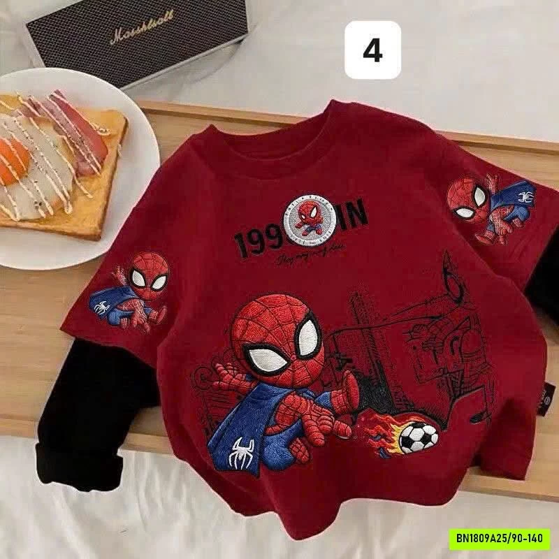 ÁO THUN SPIDERMAN GIẢ 2 LỚP
