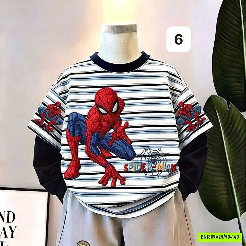 ÁO THUN SPIDERMAN GIẢ 2 LỚP