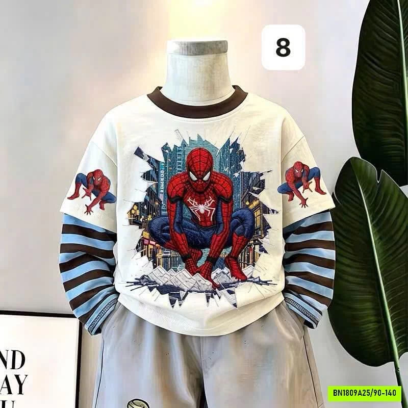 ÁO THUN SPIDERMAN GIẢ 2 LỚP