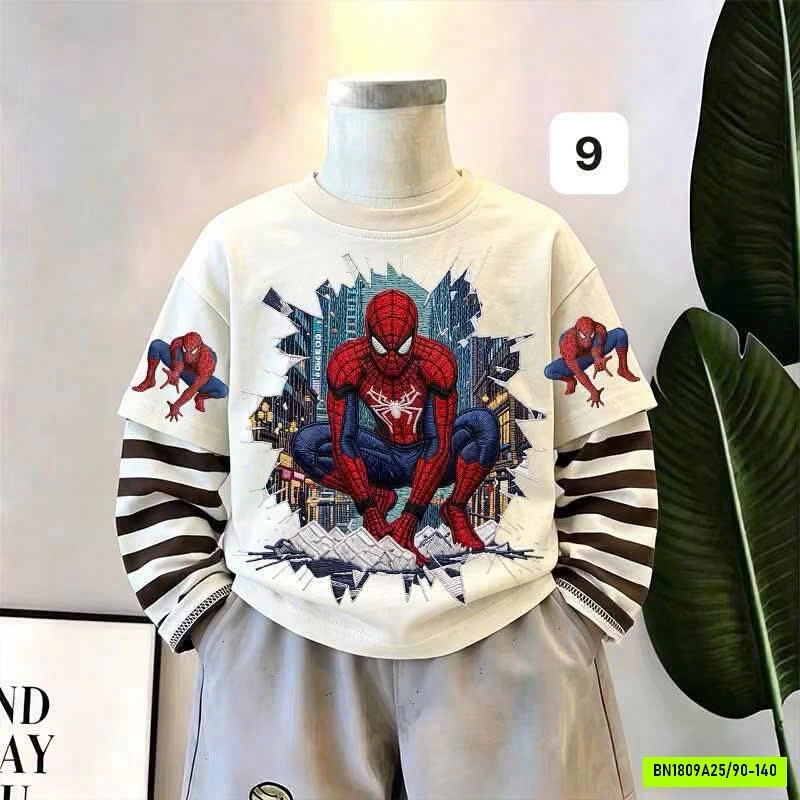 ÁO THUN SPIDERMAN GIẢ 2 LỚP