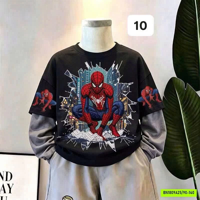 ÁO THUN SPIDERMAN GIẢ 2 LỚP