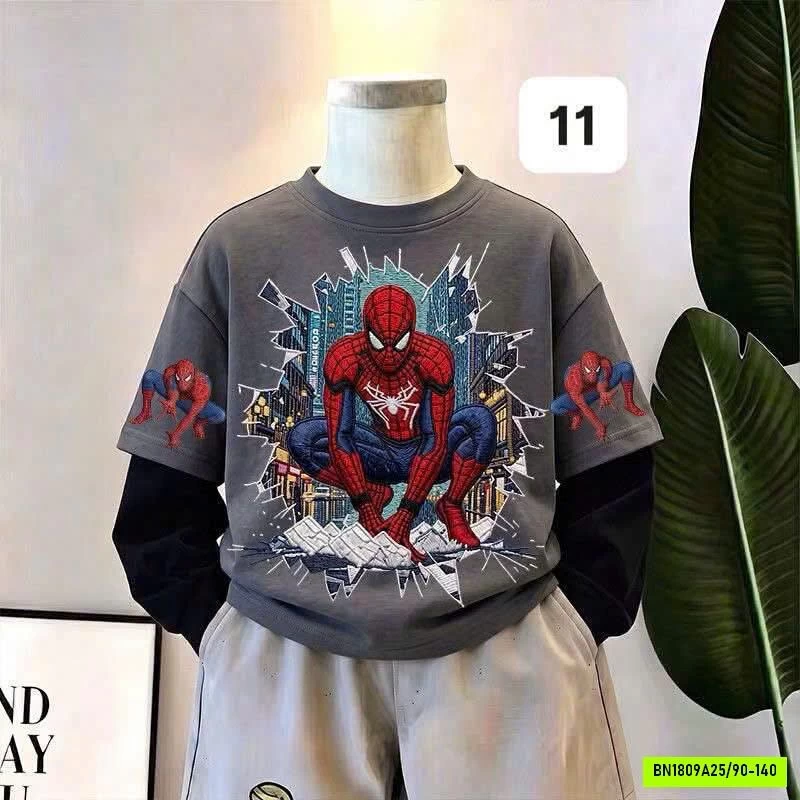 ÁO THUN SPIDERMAN GIẢ 2 LỚP