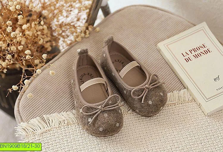 GIÀY BÚP BÊ NỮ CHẤM BI CỔ ĐIỂN