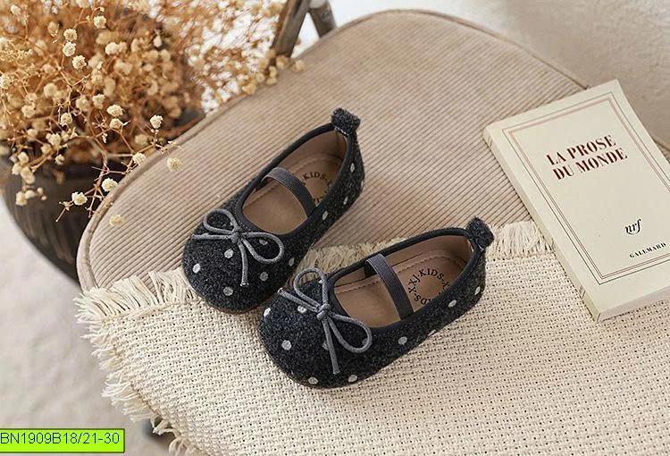 GIÀY BÚP BÊ NỮ CHẤM BI CỔ ĐIỂN