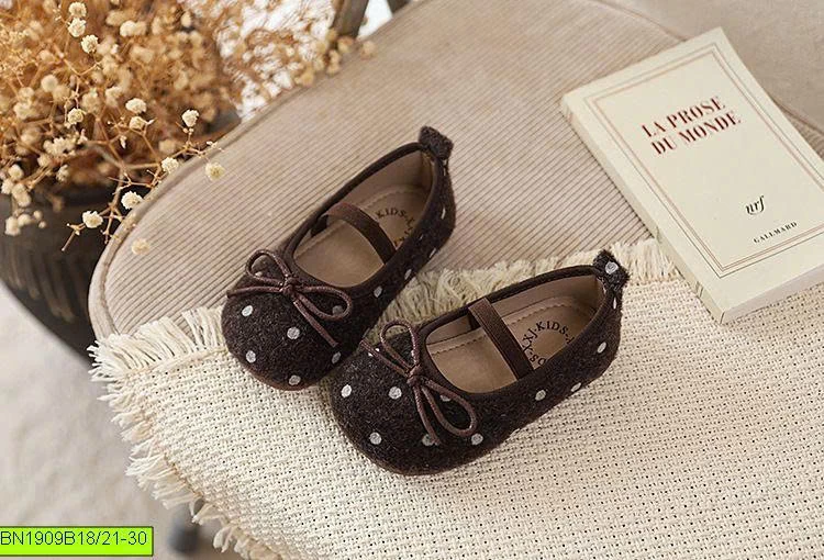 GIÀY BÚP BÊ NỮ CHẤM BI CỔ ĐIỂN