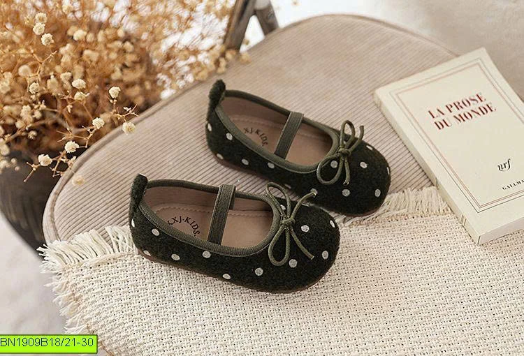 GIÀY BÚP BÊ NỮ CHẤM BI CỔ ĐIỂN