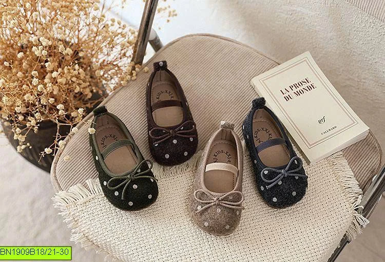 GIÀY BÚP BÊ NỮ CHẤM BI CỔ ĐIỂN