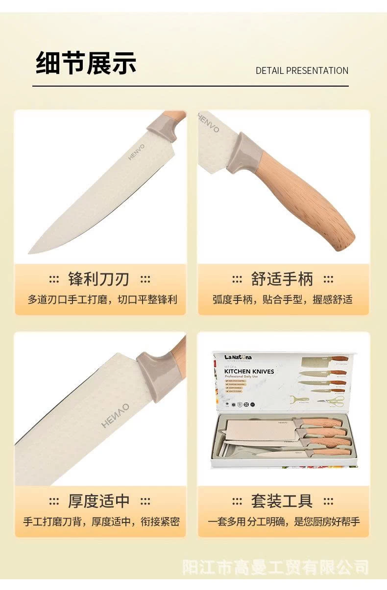 BỘ 6 DAO NHÀ BẾP INOX