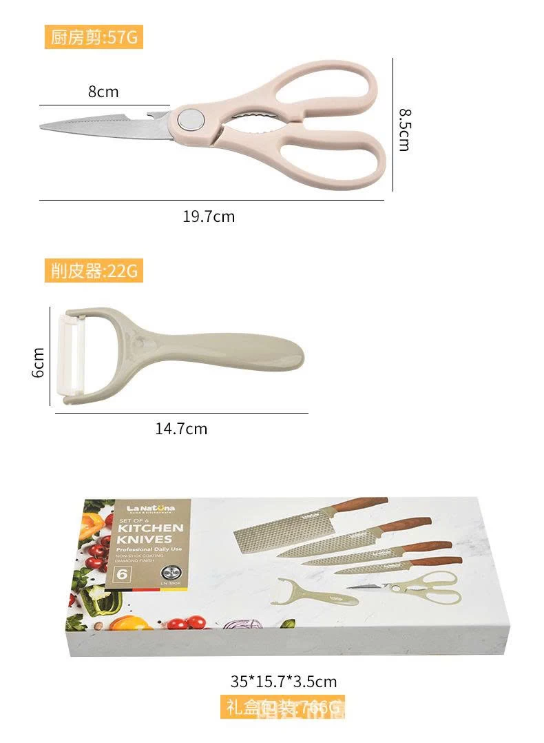BỘ 6 DAO NHÀ BẾP INOX
