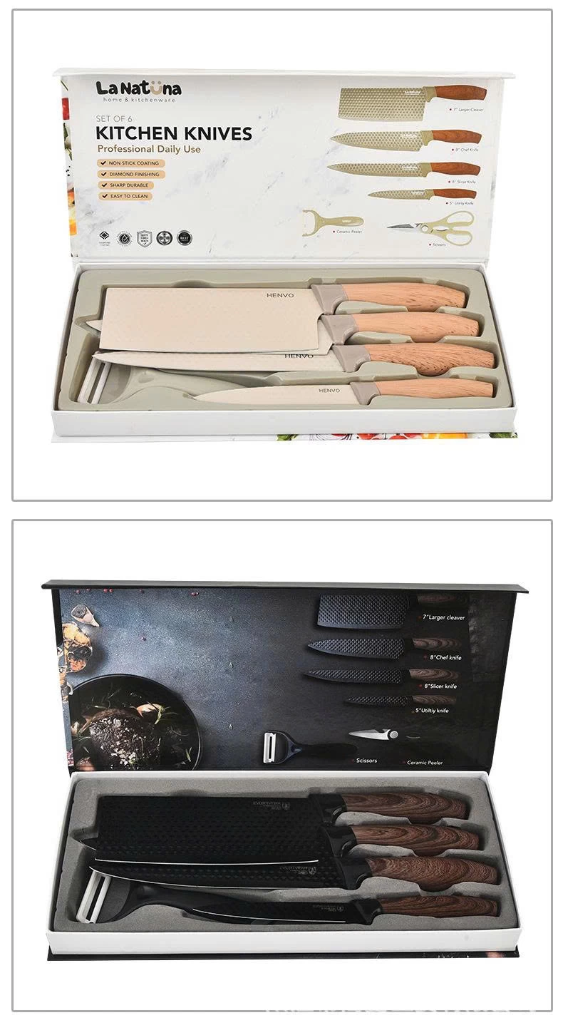 BỘ 6 DAO NHÀ BẾP INOX