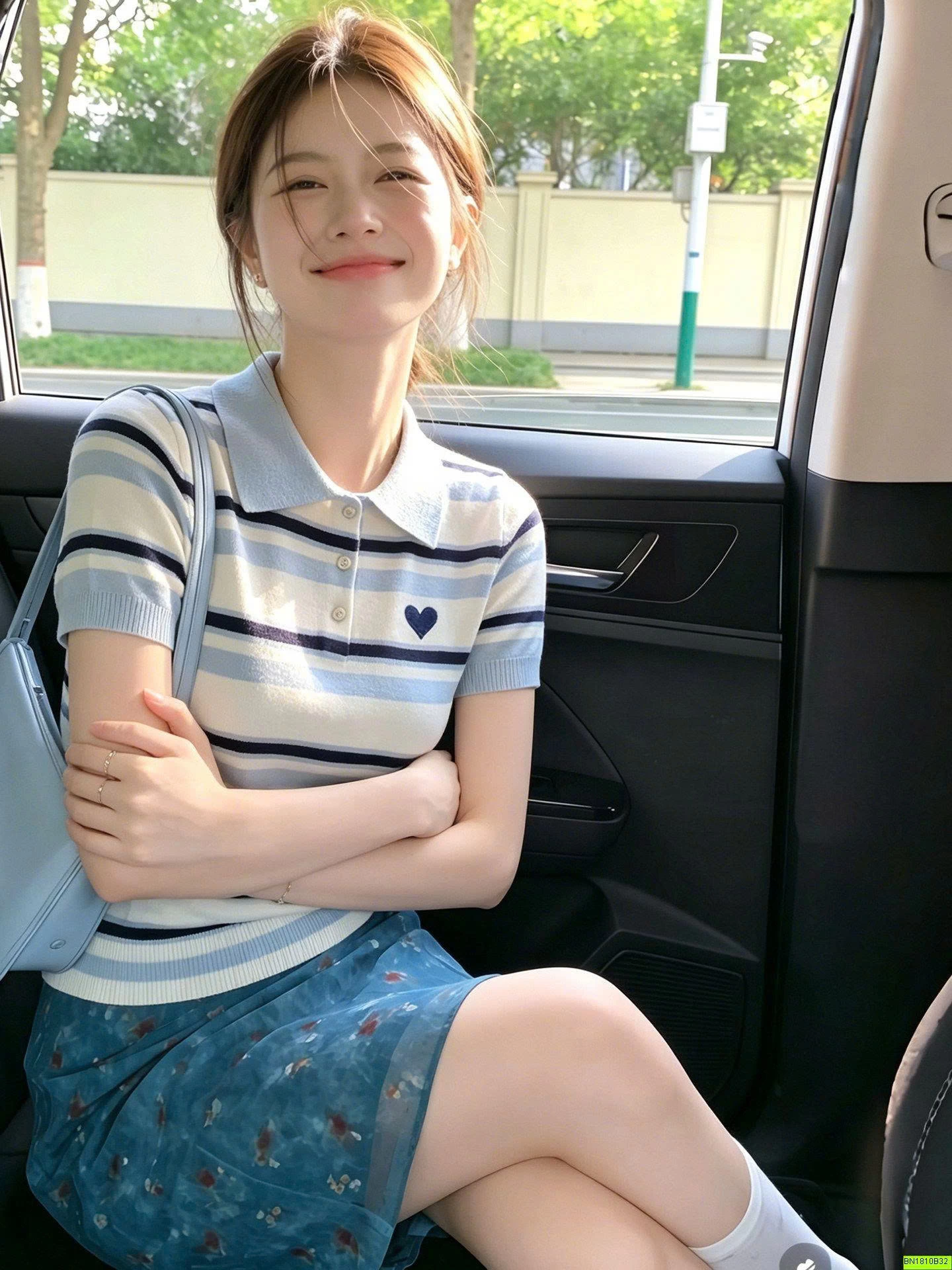 ÁO LEN KẺ MỎNG CỔ POLO