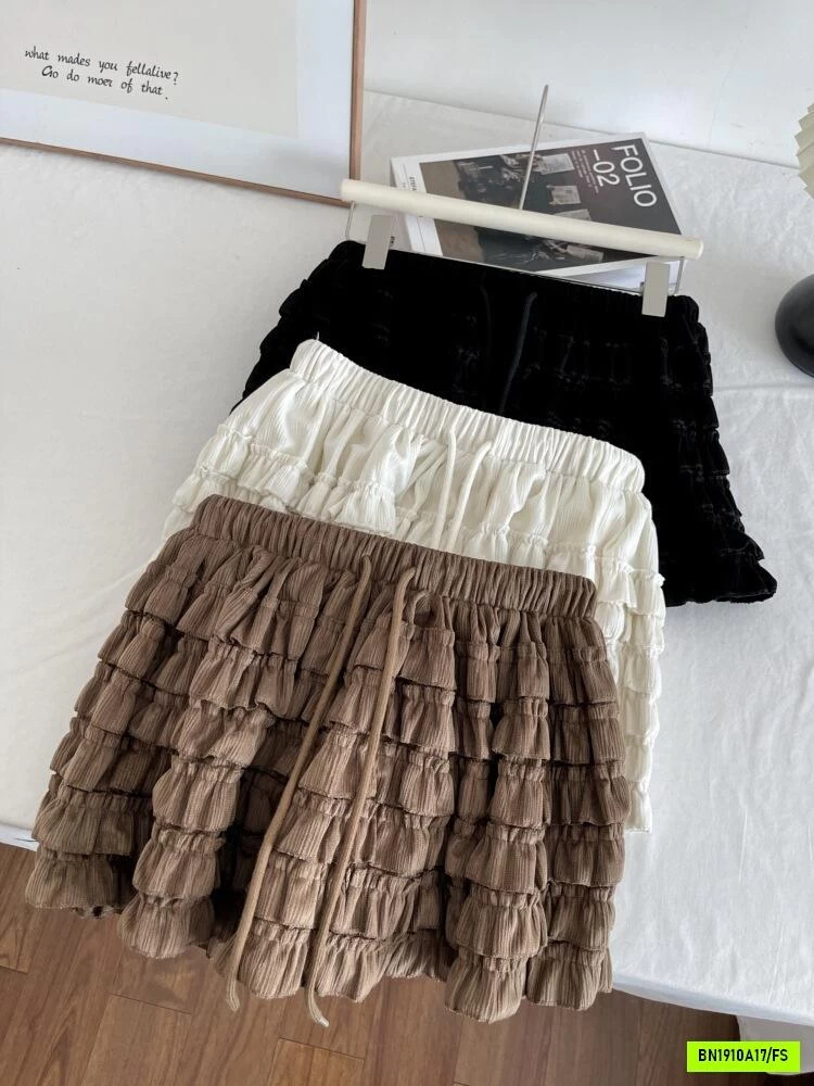 CHÂN VÁY XẾP TẦNG BÈO