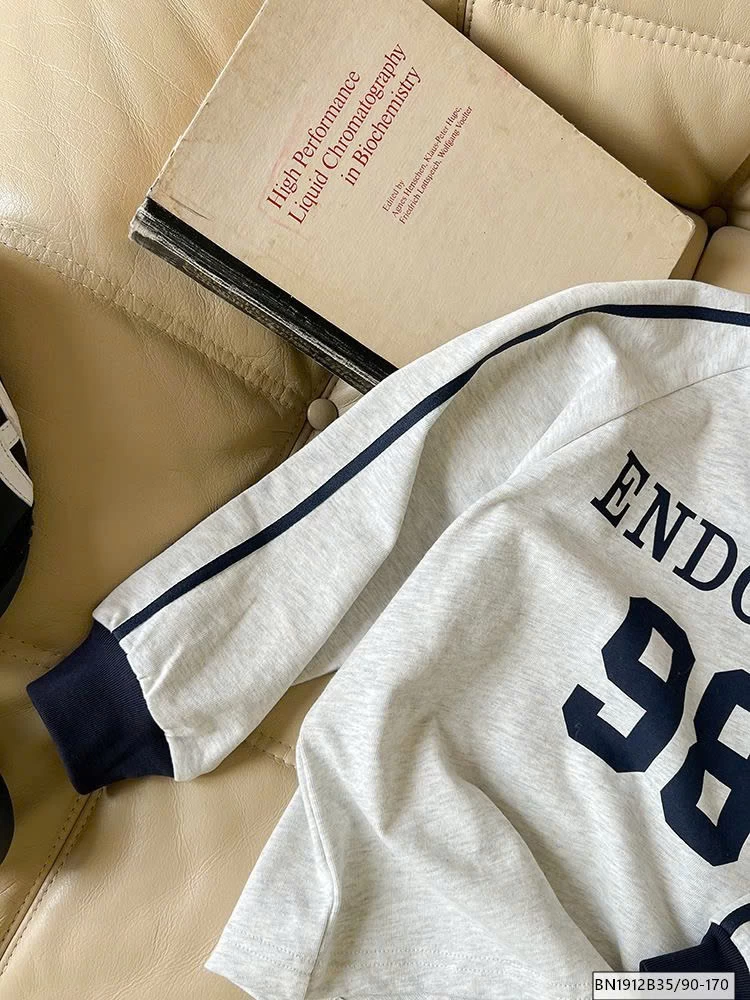 ÁO THUN SỐ 98 MÀU XÁM NHẠT AMBB  24Y017