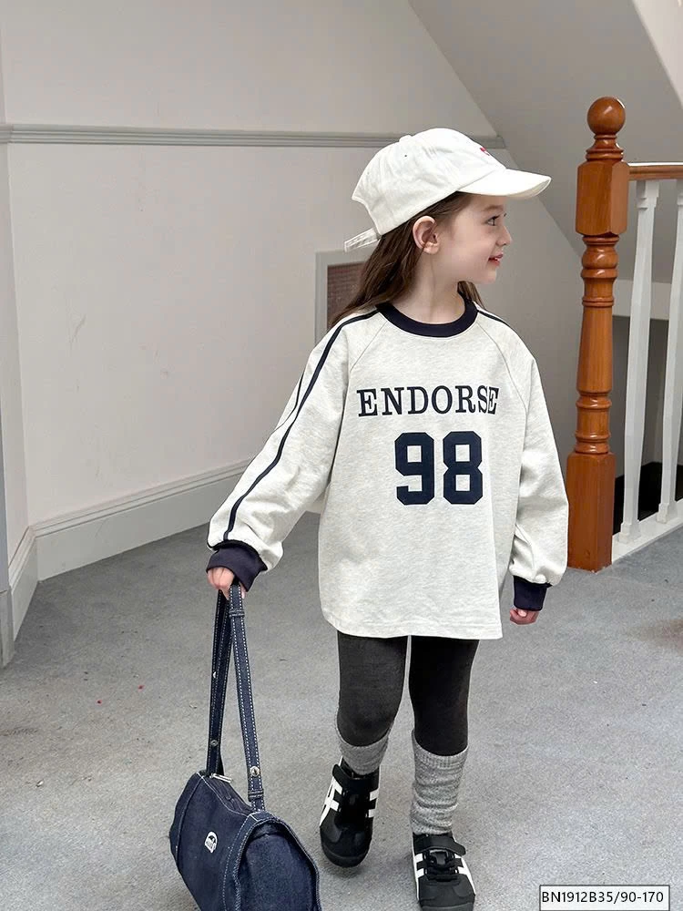 ÁO THUN SỐ 98 MÀU XÁM NHẠT AMBB  24Y017