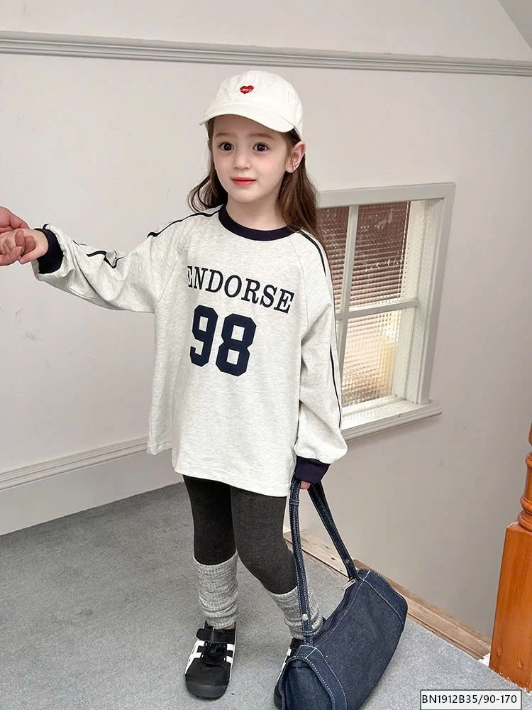 ÁO THUN SỐ 98 MÀU XÁM NHẠT AMBB  24Y017