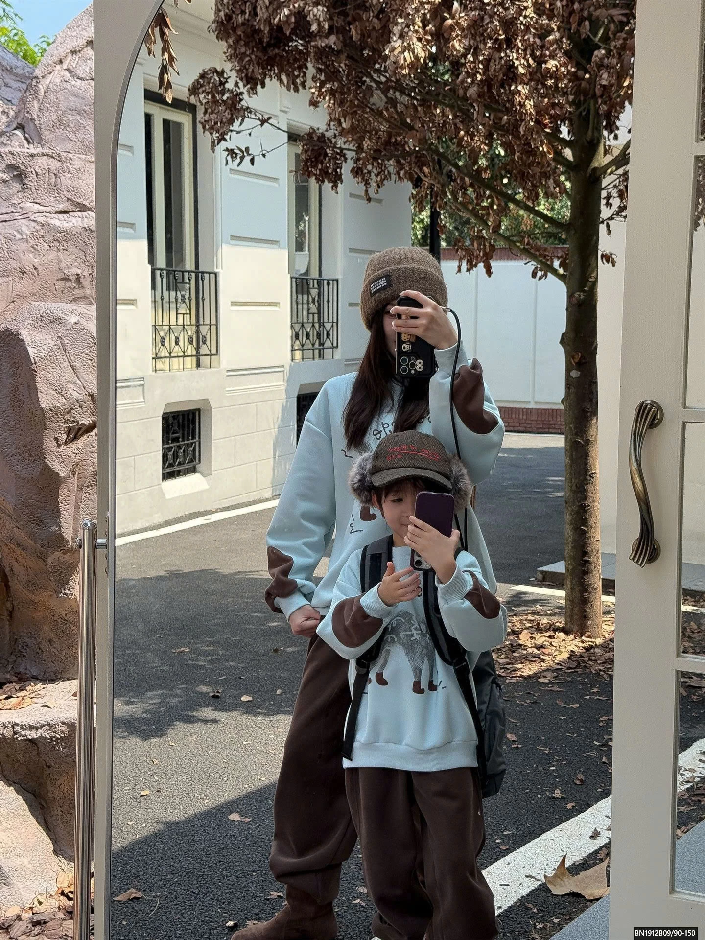 ÁO  NỈ  HÌNH MÈO  MẸ VÀ BÉ