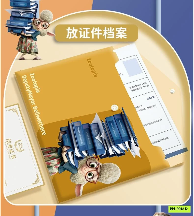 SÉT 5 TÚI ĐỰNG TÀI LIỆU HOẠT HÌNH