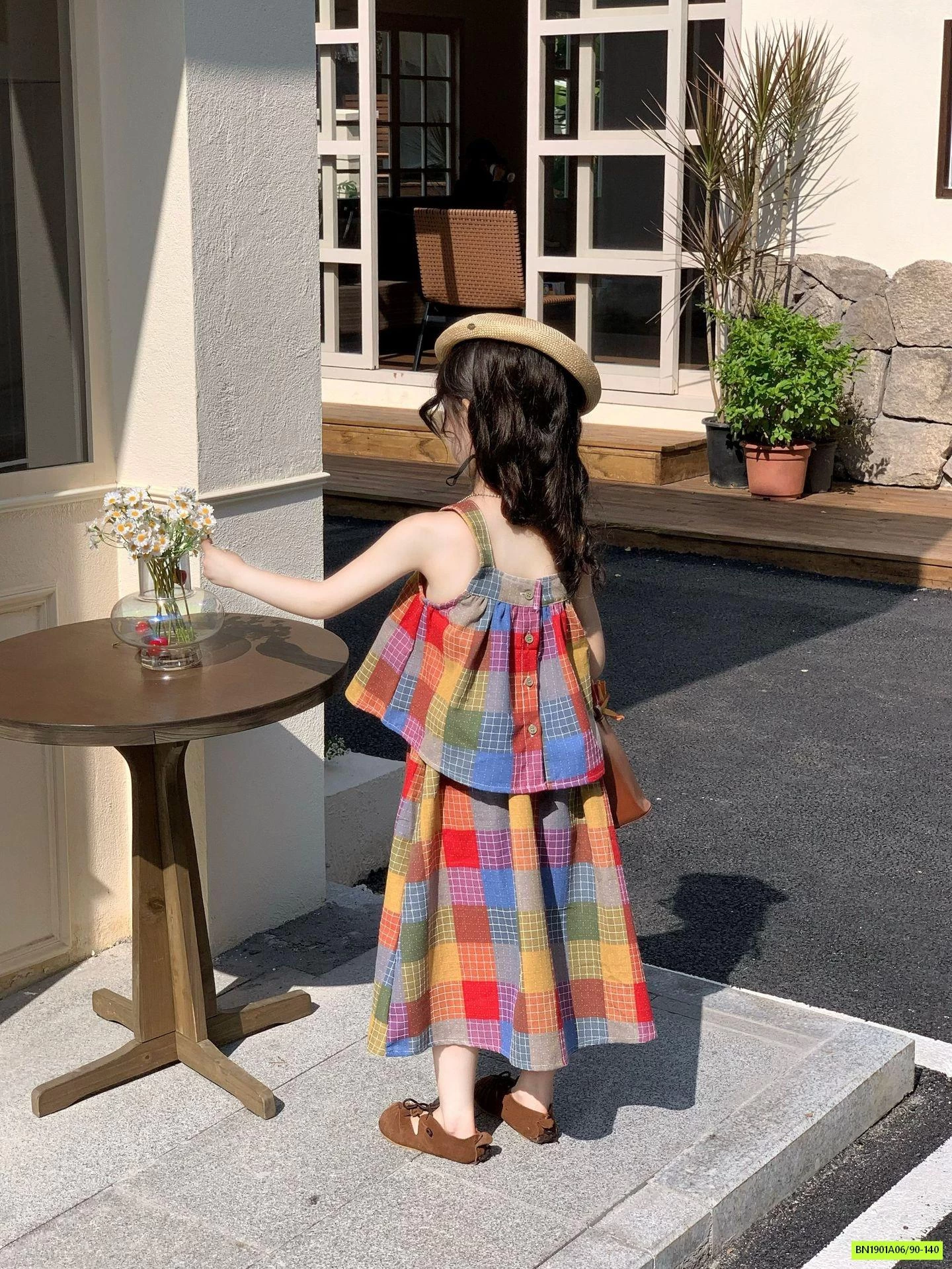 SÉT VÁY MAXI CARO SẮC MÀU