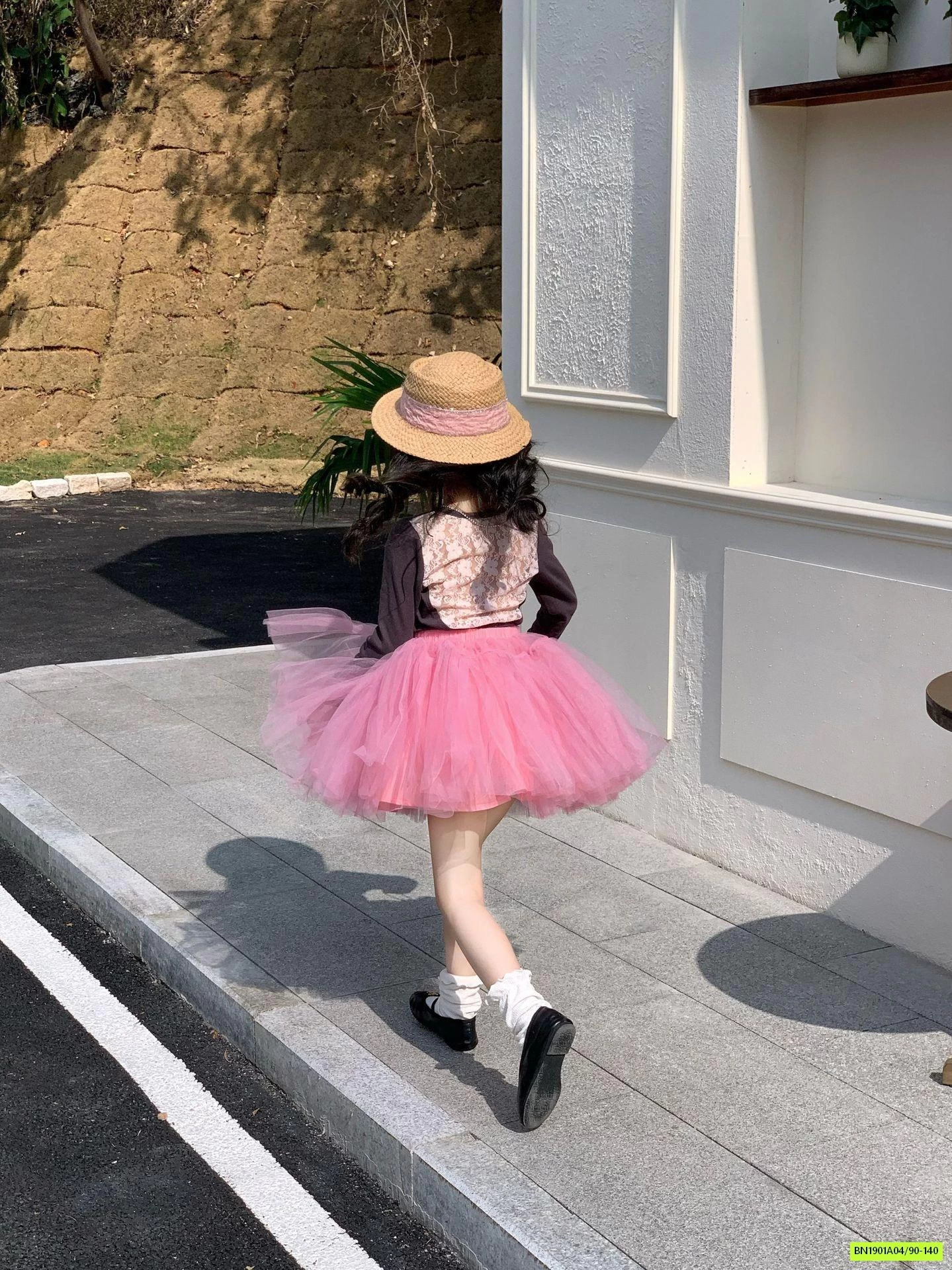 ÁO THUN LƯỚI MIX CV TUTU HỒNG