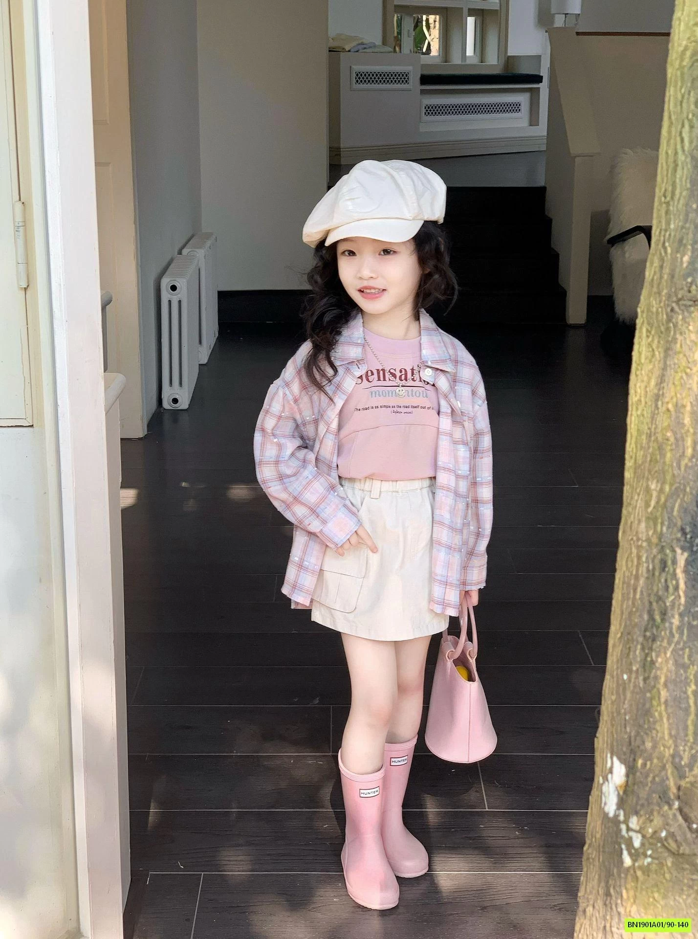 SÉT SƠ MI CARO HỒNG 3 CHI TIẾT