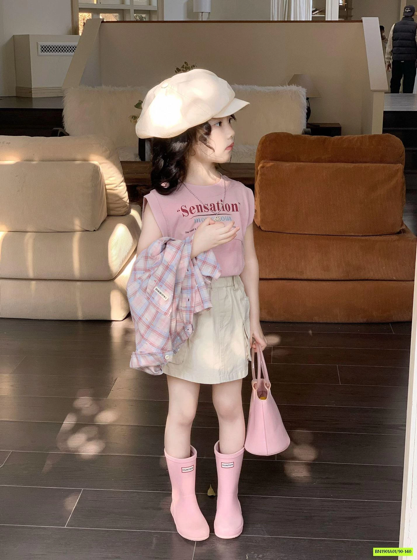 SÉT SƠ MI CARO HỒNG 3 CHI TIẾT