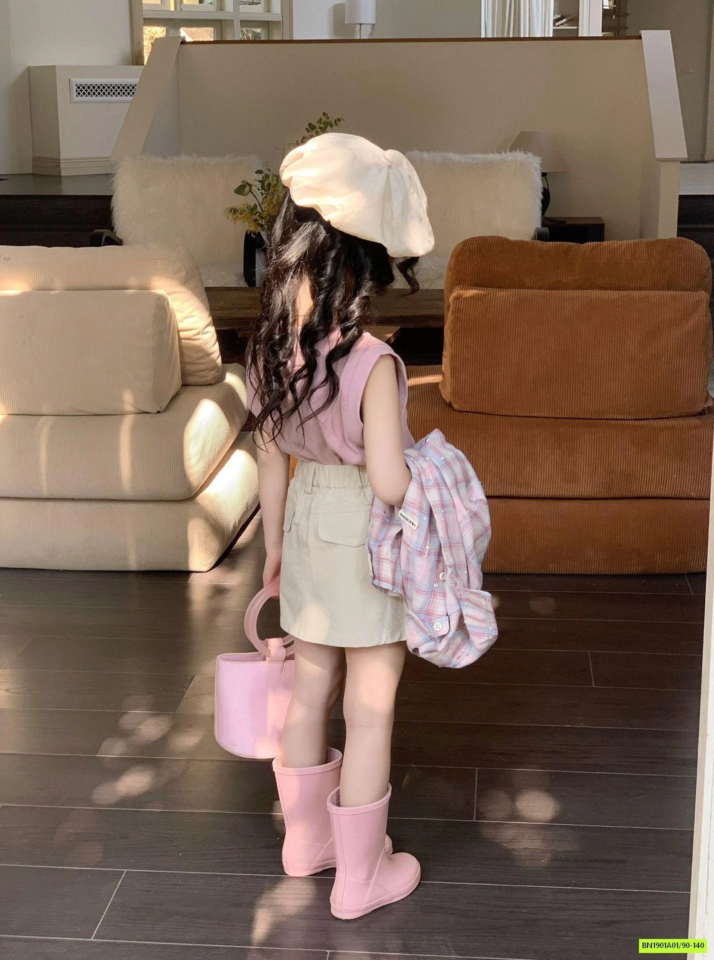 SÉT SƠ MI CARO HỒNG 3 CHI TIẾT