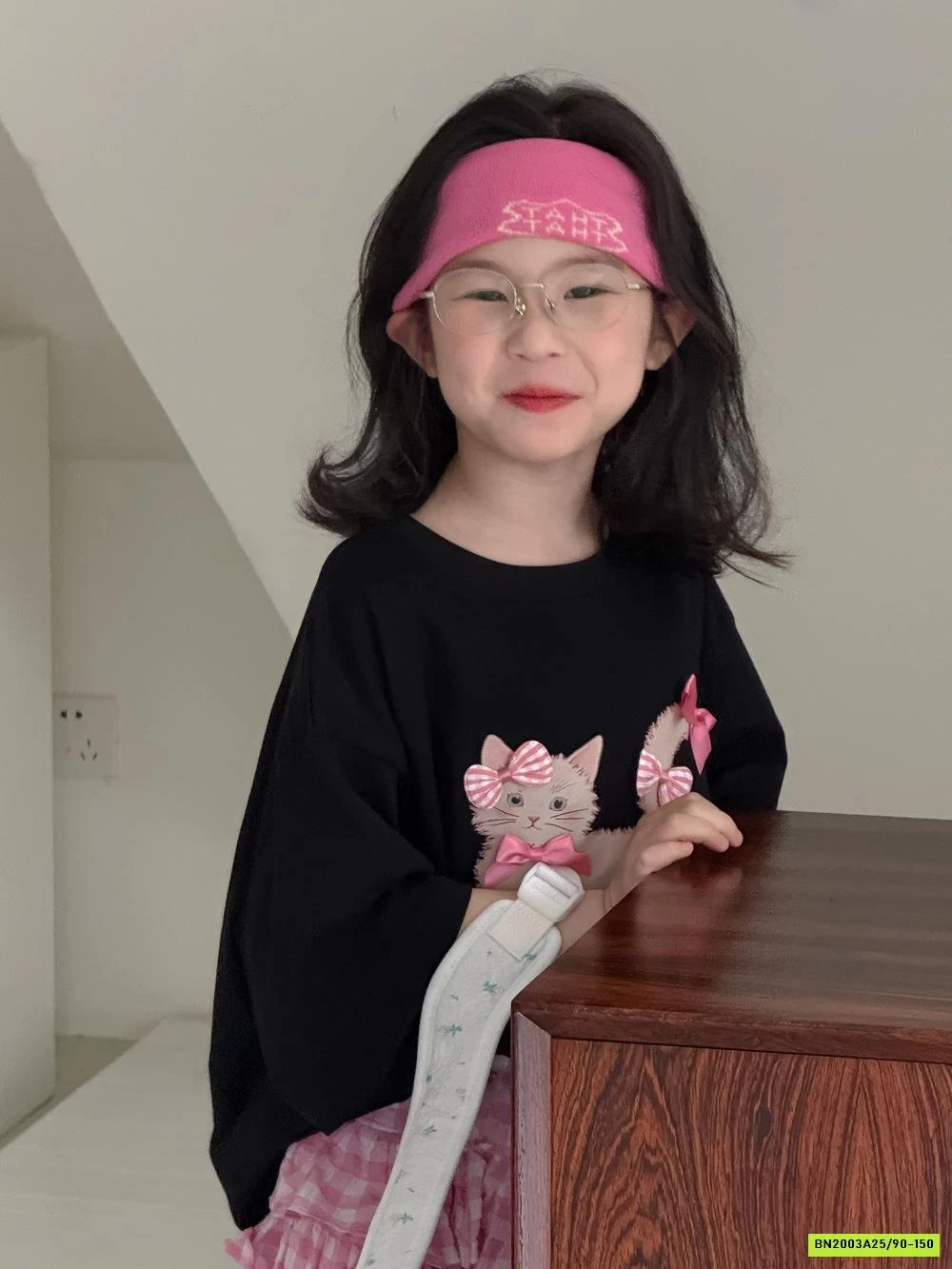 AO THUN MÈO MIX CV XẾP TẦNG DÁNG DÀI KUMAIKIDS