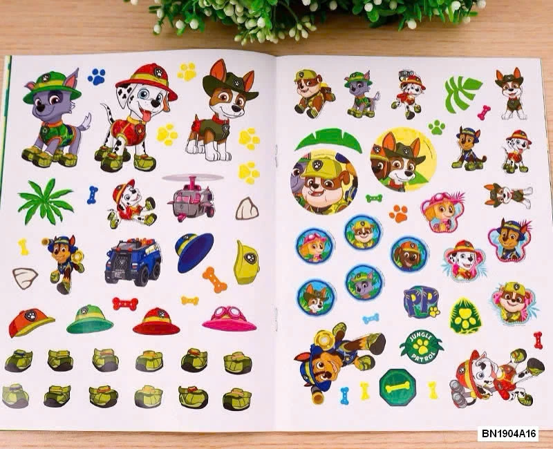 SET 4 QUYỂN STICKER BÓC DÁN ĐỘI CHÓ CỨU HỘ