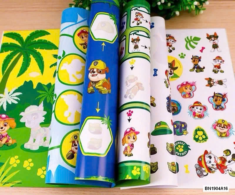 SET 4 QUYỂN STICKER BÓC DÁN ĐỘI CHÓ CỨU HỘ